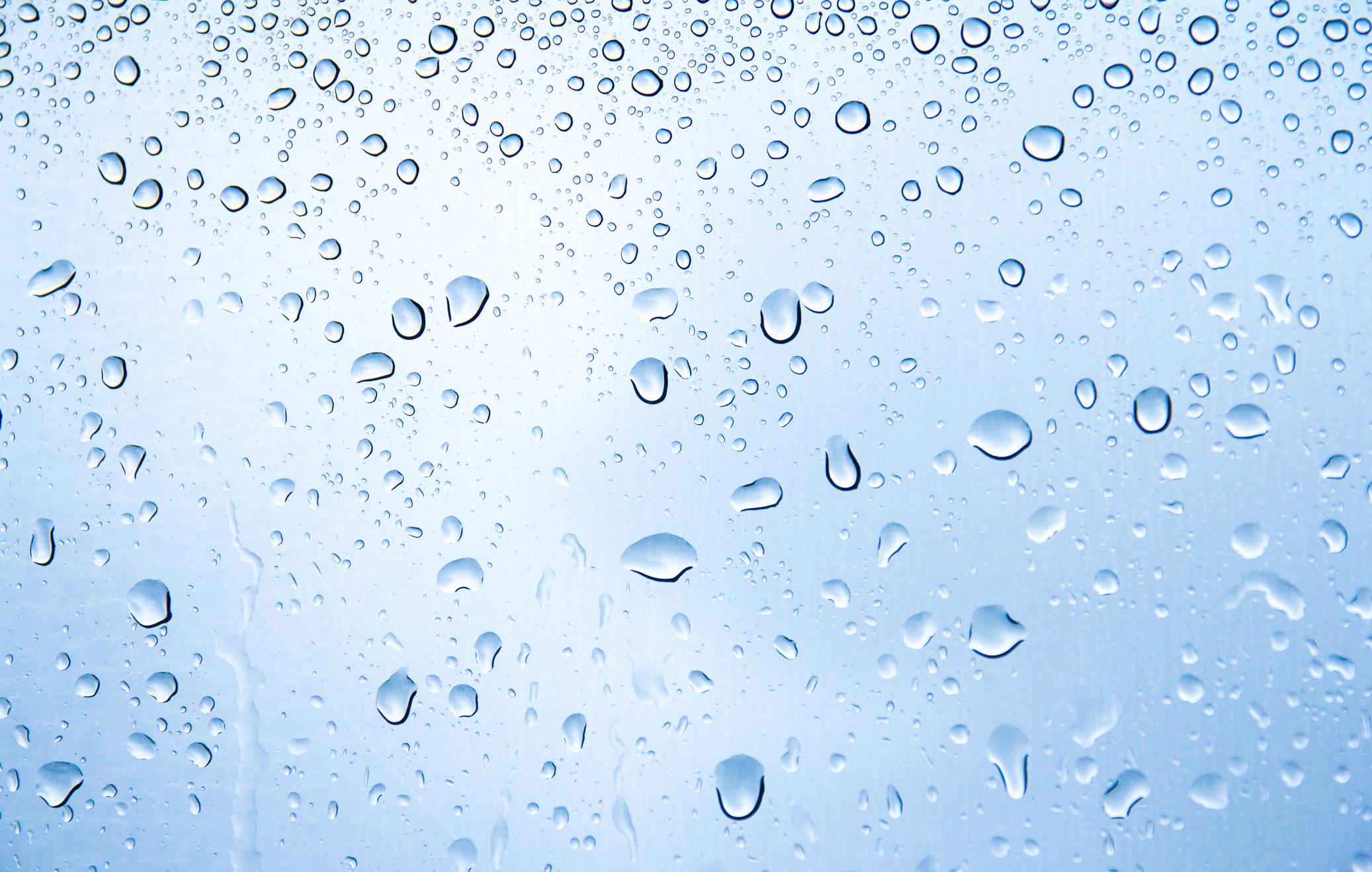 Water drops on glass, rain drop